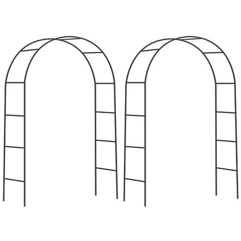 Gardman - Arche déco en fer noir Atea (Lot de 2)