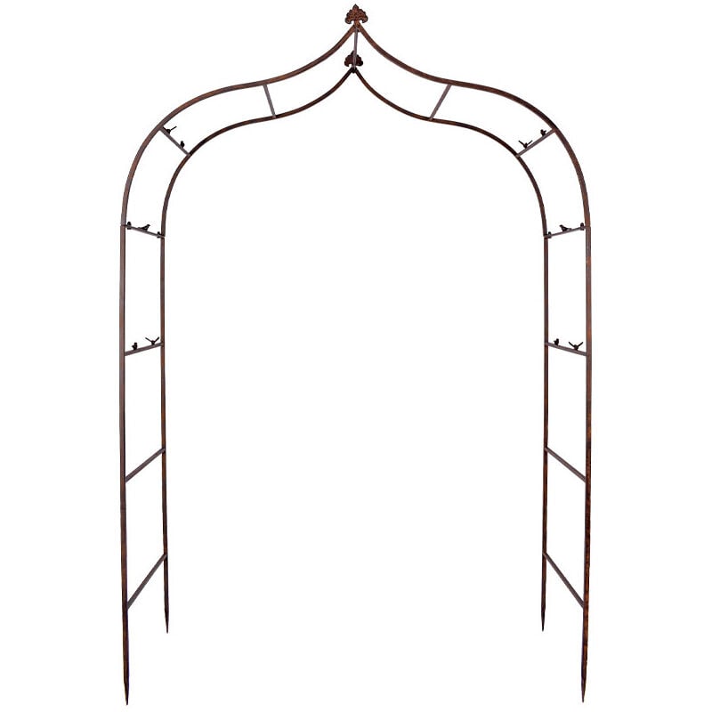 La Grande Prairie - Arche en fer déco oiseaux 162x59x236cm