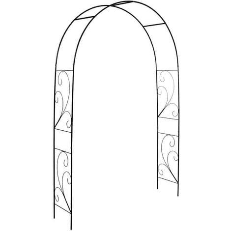 Arche en métal motifs volutes 218 cm. Noir. Marque : Esschert Design. Réf. :