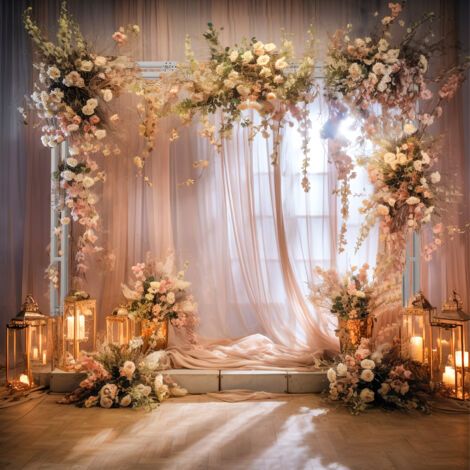 Arche Mariage en Fer Lot de 3 Segments de Support haut de 1m Solide Amovible pour Ballon Lumières de Décoration pour Anniversaire, Cérémonie, Jardin