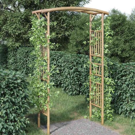 Arche pour rosiers, Arche pour rosiers,Arche de jardin Pergola Bambou 118x40x187 cm LKOWF19124