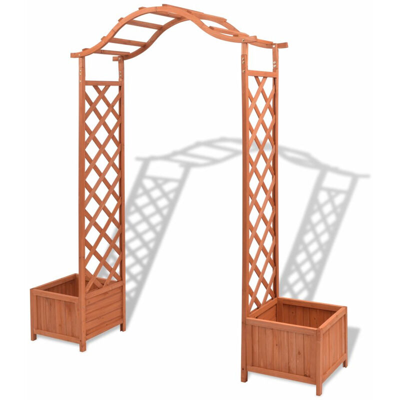 Arche pour rosiers avec jardinieres Treillis 180x40x205 cm