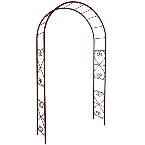 Arche tube rond20 romantique fer vieilli 130x40x250 cm