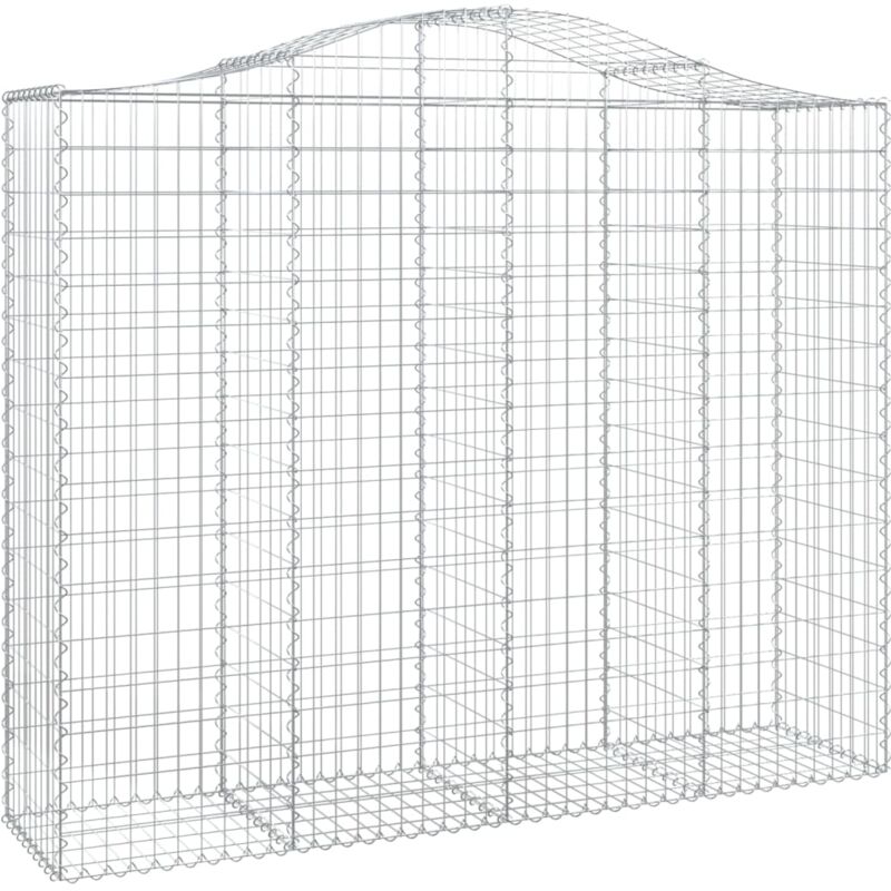 Vidaxl - Arched Gabion Baskets 8 pcs 200x50x160/180 cm Galvanised Iron Silver