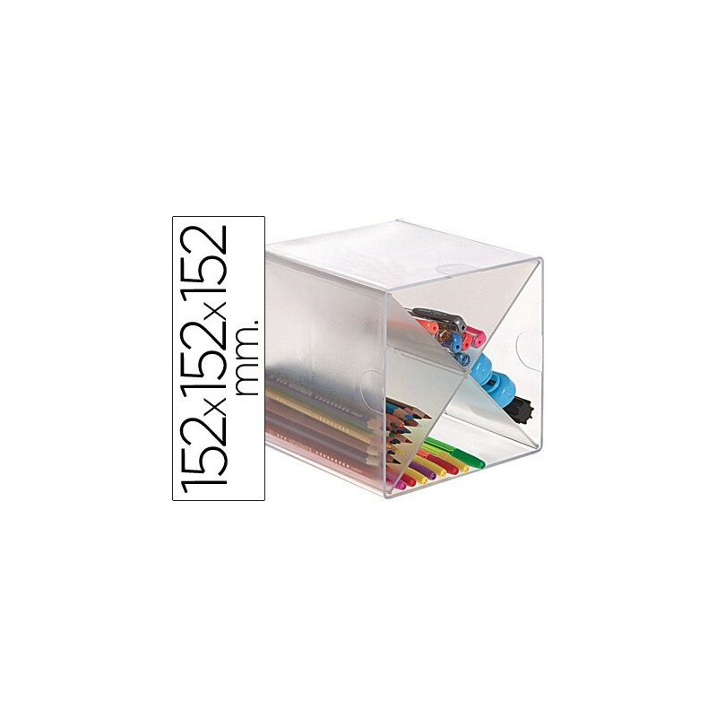 

Archivo 2000 - organizador archicubo divisor en aspa 4 compartimentos 150x150x150 mm cristal transparente
