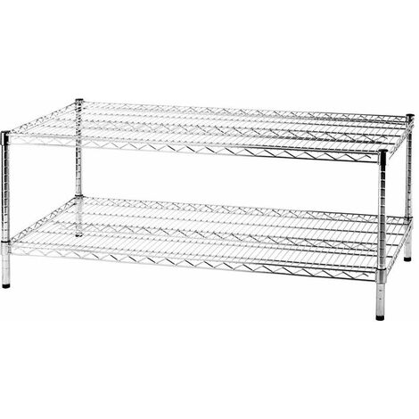 Archimede étagère métallique etagère 2 tablettes cm 61 x 121 x h. 50 cuisine salle de bains garage placard