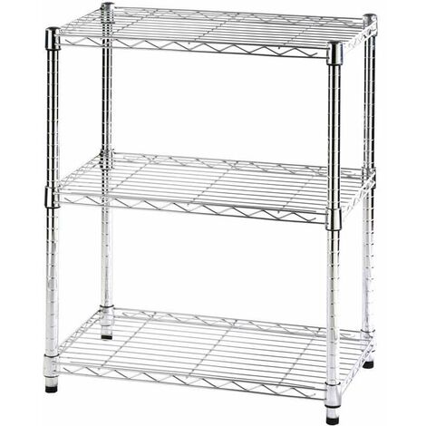 Archimede étagère métallique etagère 3 tablettes, version light cm 36 x 61 x h. 75 cuisine salle de bains garage placard