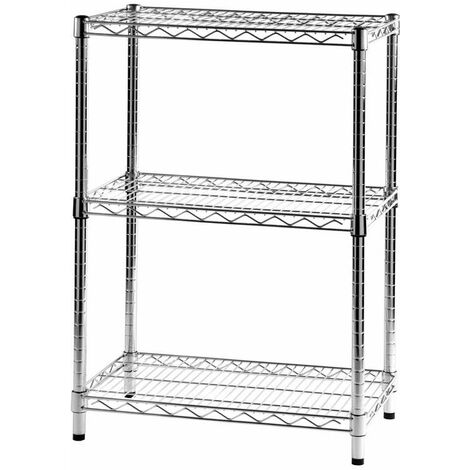 Archimede étagère métallique étagère 3 tablettes version robuste cm 35 x 60 x h. 75 pour usage à l'extérieur cuisine salle de bains garage placard