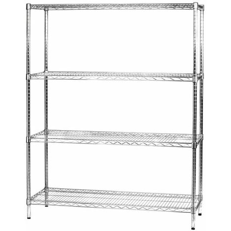 Archimede étagère métallique etagère 4 tablettes cm 46 x 121 x h. 160 cuisine salle de bains garage placard