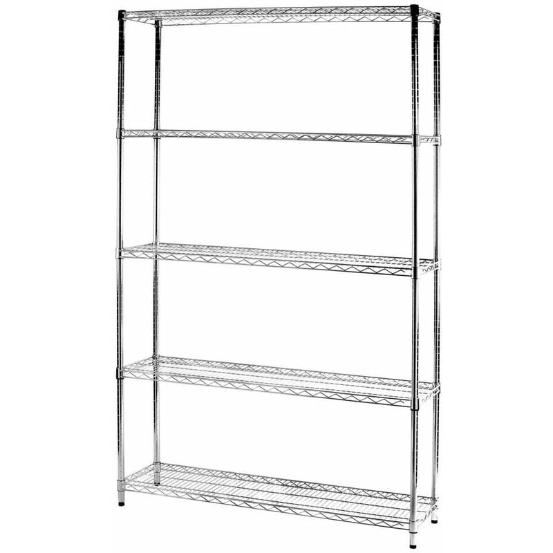 Tagère métallique etagère 5 tablettes cm 36 x 121 x h. 200 cuisine salle de bains garage placard - Archimede