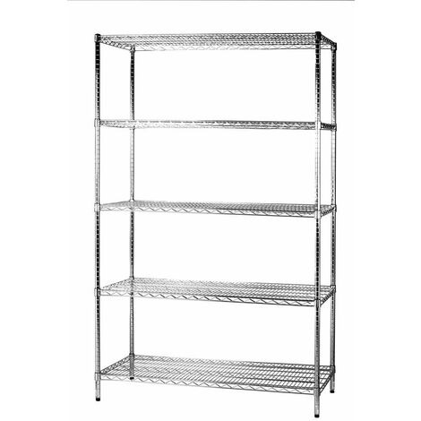 Archimede étagère métallique etagère 5 tablettes cm 61 x 121 x h. 200 cuisine salle de bains garage placard