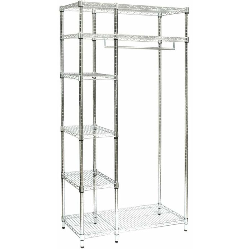 Archimede étagère métallique portant à vêtements cm 46 x 91 x h. 180 cuisine salle de bains garage placard