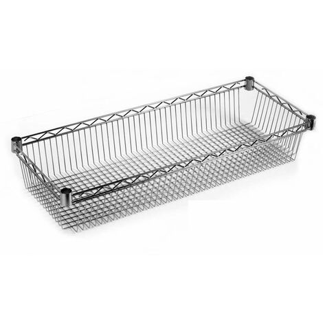 Archimede étagère métallique tablette-panier cm 46 x 121 x h. 15 cuisine salle de bains garage placard