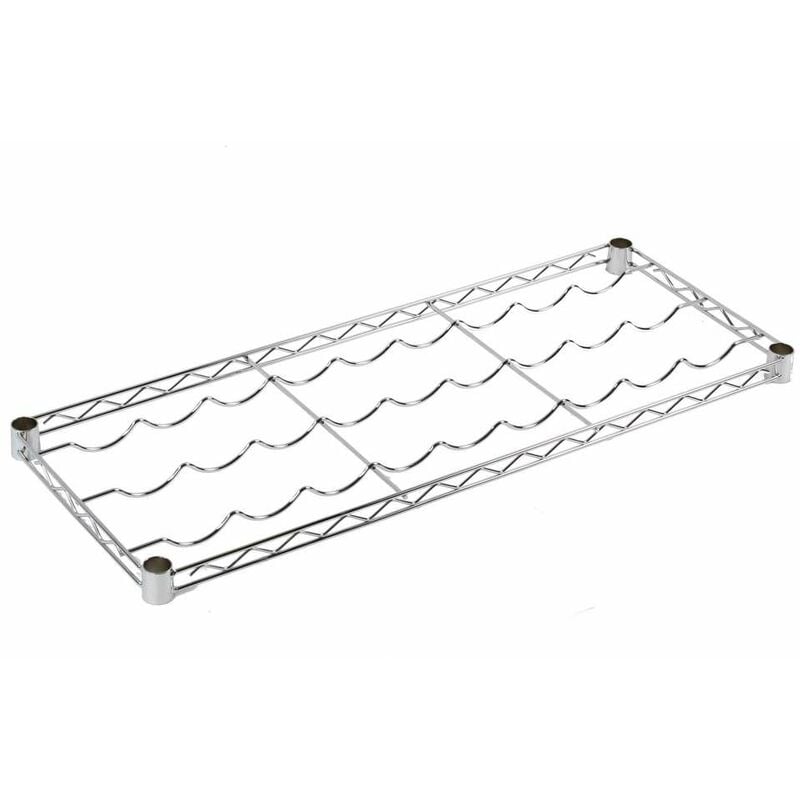 Archimede étagère métallique tablette porte bouteilles cm 36 x 91 (9 bouteilles) cuisine salle de bains garage placard