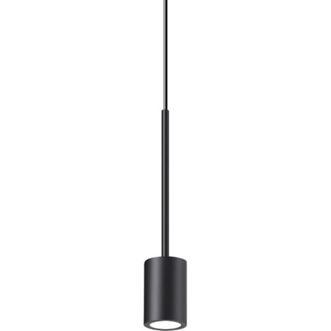 ARCHIMEDE LAMPADA A SOSPENSIONE CON ROSONE MAGNETICO COLORE NERO CILINDRICO 3000K 4W 250 lm