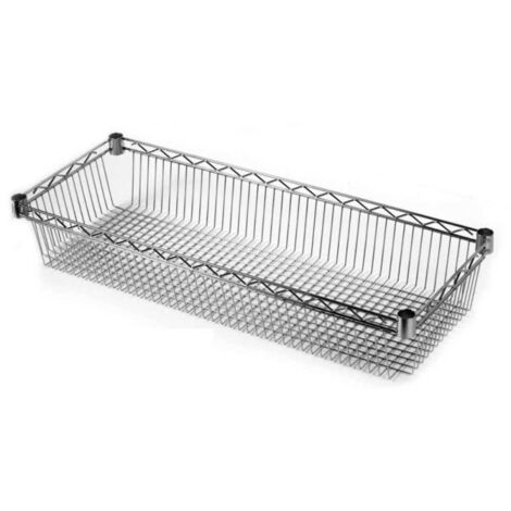 Archimede scaffale metallico ripiano contenitore cm 36 x 61 x h. 15  cucina bagno garage cabina armadio