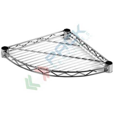 Archimede scaffale metallico ripiano triangolare stondato cm 46 x 46 cucina bagno garage cabina armadio