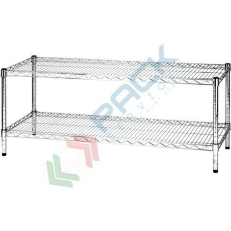 Archimede scaffale metallico scaffale 2 ripiani cm 46 x 121 x h. 50 cucina bagno garage cabina armadio