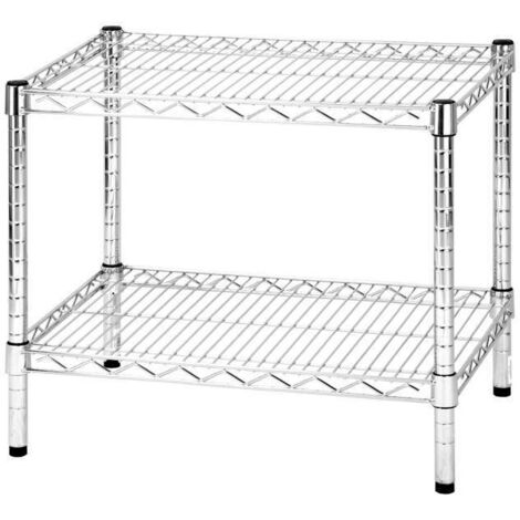Archimede scaffale metallico scaffale 2 ripiani cm 46 x 61 x h. 50 cucina bagno garage cabina armadio