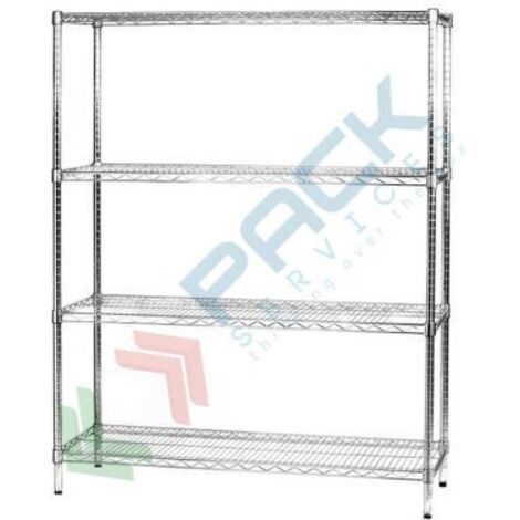 Archimede scaffale metallico scaffale 4 ripiani cm 46 x 121 x h. 160 cucina bagno garage cabina armadio