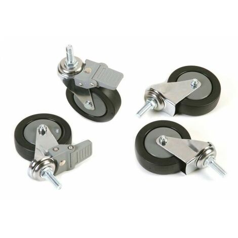 Archimede scaffale metallico set 4 ruote in gomma  cucina bagno garage cabina armadio
