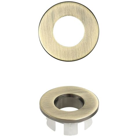 Architeckt Bathroom Basin Sink Overflow Hole Cover - Brushed Brass