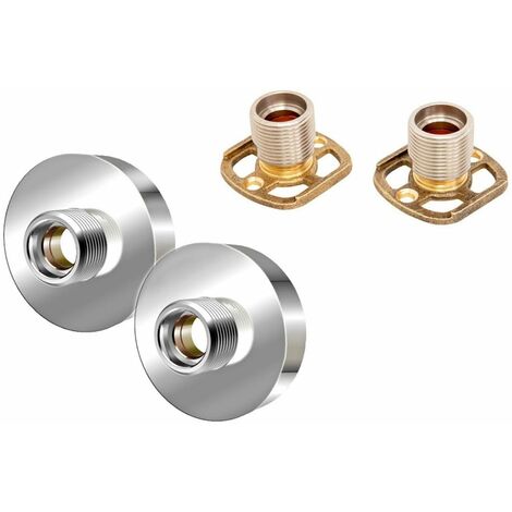 main image of "Architeckt Shower Bar Valve Easy Wall Fixing Kit Round Solid Brass"