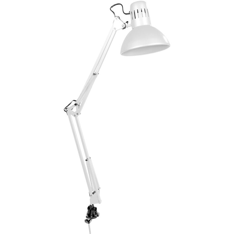 EDM - Lampe (architecte) modèle melbourne avec pince de fixation couleur blanche e27 60w