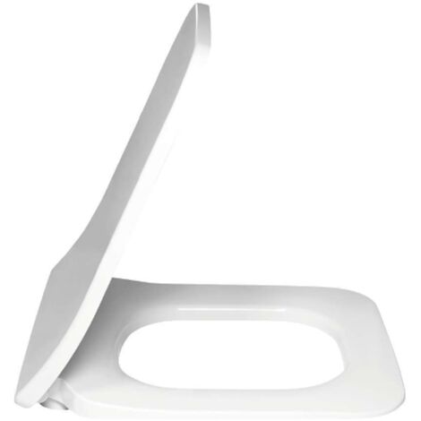 Architectura, asientos de inodoro SlimSeat, con bisagras QuickRelease y SoftClosing, bisagras de acero inoxidable, en Duroplast blanco