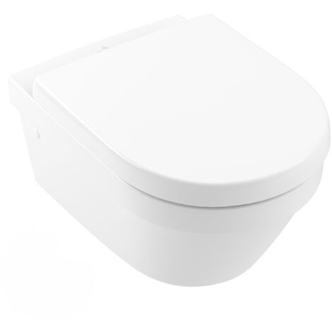 VILLEROY & BOCH Architectura Cuvette sans bride à fond creux, fixations invisibles, DirectFlush + Abattant softclose (SetArchitectura2)