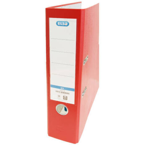 Archivador de palanca elba carton forrado pvc con rado top folio lomo 80 mm rojo