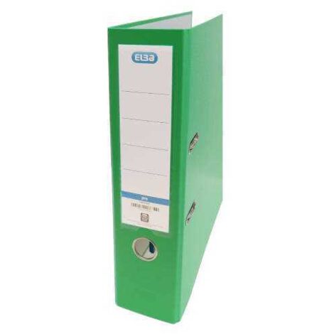 Archivador de palanca elba carton forrado pvc con rado top folio lomo 80 mm verde