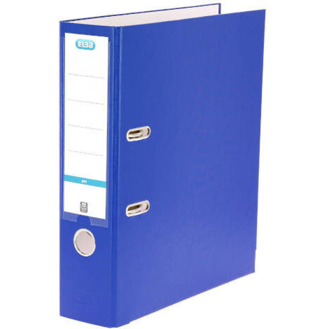 Archivador de palanca elba top carton compacto polipropileno con rado din a4 lomo de 80 mm azul