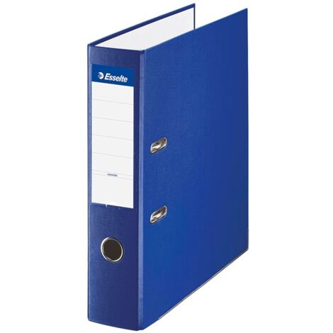 Archivador de palanca esselte carton forrado pvc folio lomo de 75 mm con rado azul