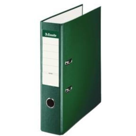 Archivador de palanca esselte carton forrado pvc folio lomo de 75 mm con rado verde