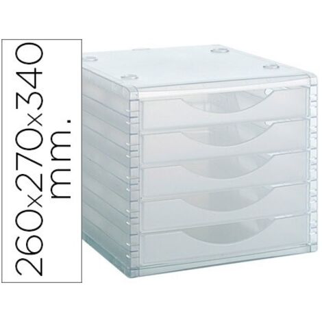 Archivador Modular Archivo 2000 ArchivoTec 5 cajones Transparente 34 x 27 x 26 cm