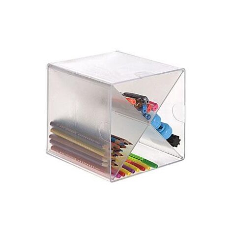 Archive 2000 organiser archicubo diviser 4 compartiments 150x150x150 mm verre transparent