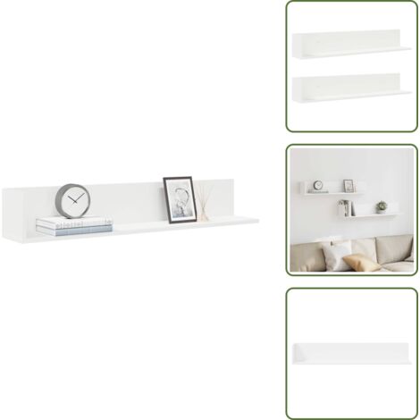 Archiviazione a parete - vidaXL Mensole a Muro 2 pz Bianche 100x16,5x16,5 cm in Truciolato - Mensole per casa