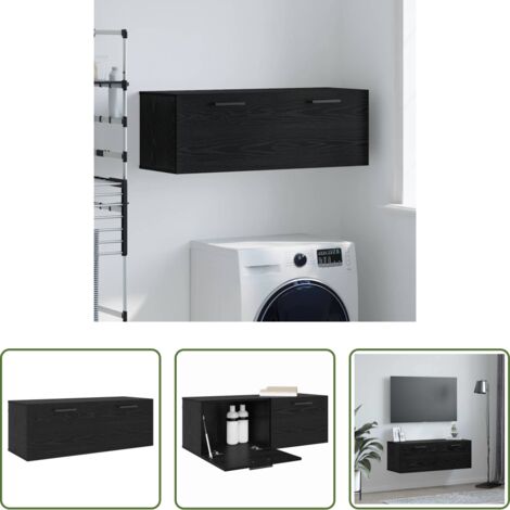 Archiviazione - Armadietto a muro Rovere nero 100 x 36.5 x 35 cm