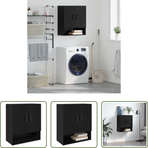 Archiviazione - Armadietto a muro Rovere nero 60 x 31 x 70 cm Legno multistrato