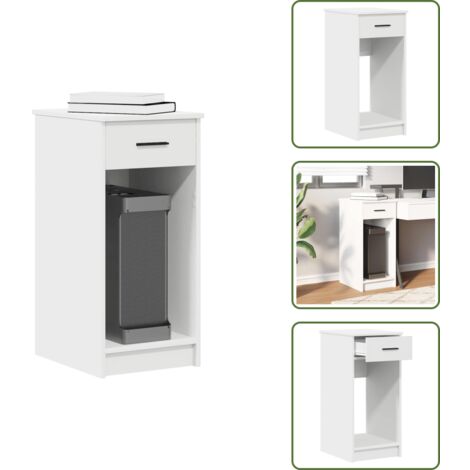 Archiviazione computer - vidaXL Supporto a Torre per Computer con Cassetto Bianco 35x45x77 cm - Supporto per computer