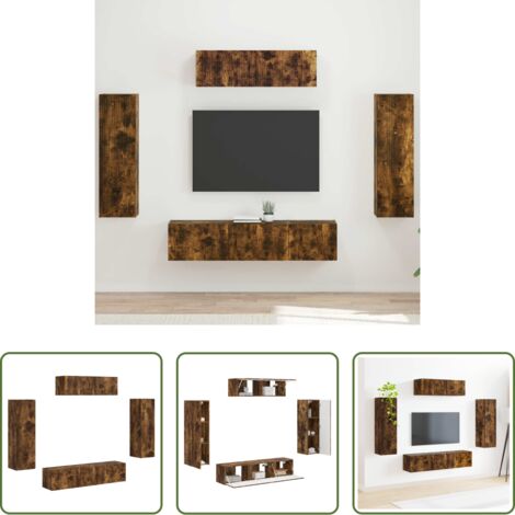 Archiviazione elettronica -  Mobile TV 5 pcs Rovere fumé