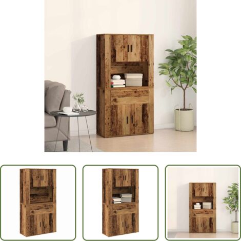 Archiviazione in legno -  Highboard Legno vecchio 80 x 33 x 150 cm Legno multistrato