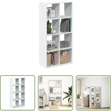Archiviazione -  Libreria divisoria bianca 69,5x29x137,5 cm in legno ingegnerizzato