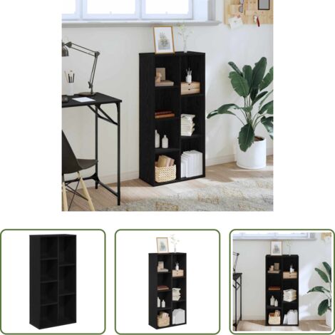 Archiviazione - Libreria Rovere Nero 50 x 25 x 102 cm