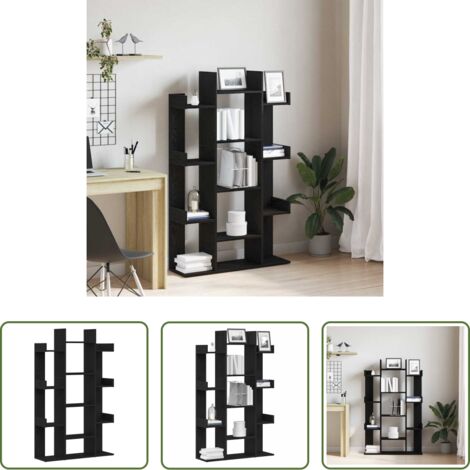 Archiviazione -  Libreria Rovere Nero 86 x 25,5 x 140 cm Legno multistrato