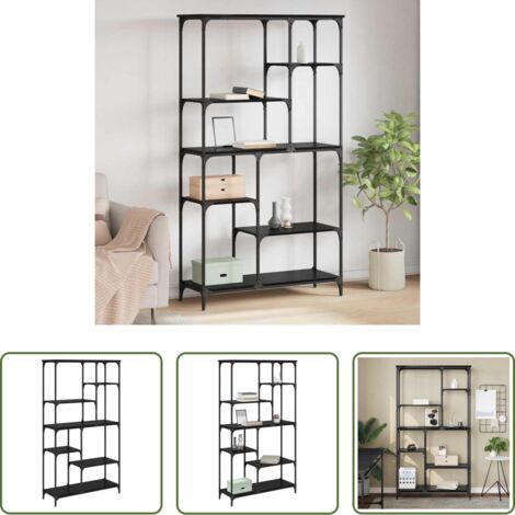 Archiviazione libri -  Libreria Rovere Nero 99 x 35,5 x 176 cm Legno multistrato