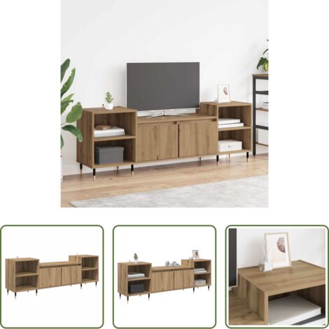 Archiviazione -  Mobile TV Rovere artigianale 160 x 35 x 55 cm Legno multistrato