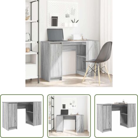 Archiviazione -  Scrivania Grigio Sonoma 120x42x76 cm in Legno Multistrato