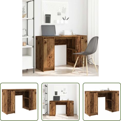 Archiviazione -  Scrivania Legno Antico 120x42x76 cm in Legno Multistrato